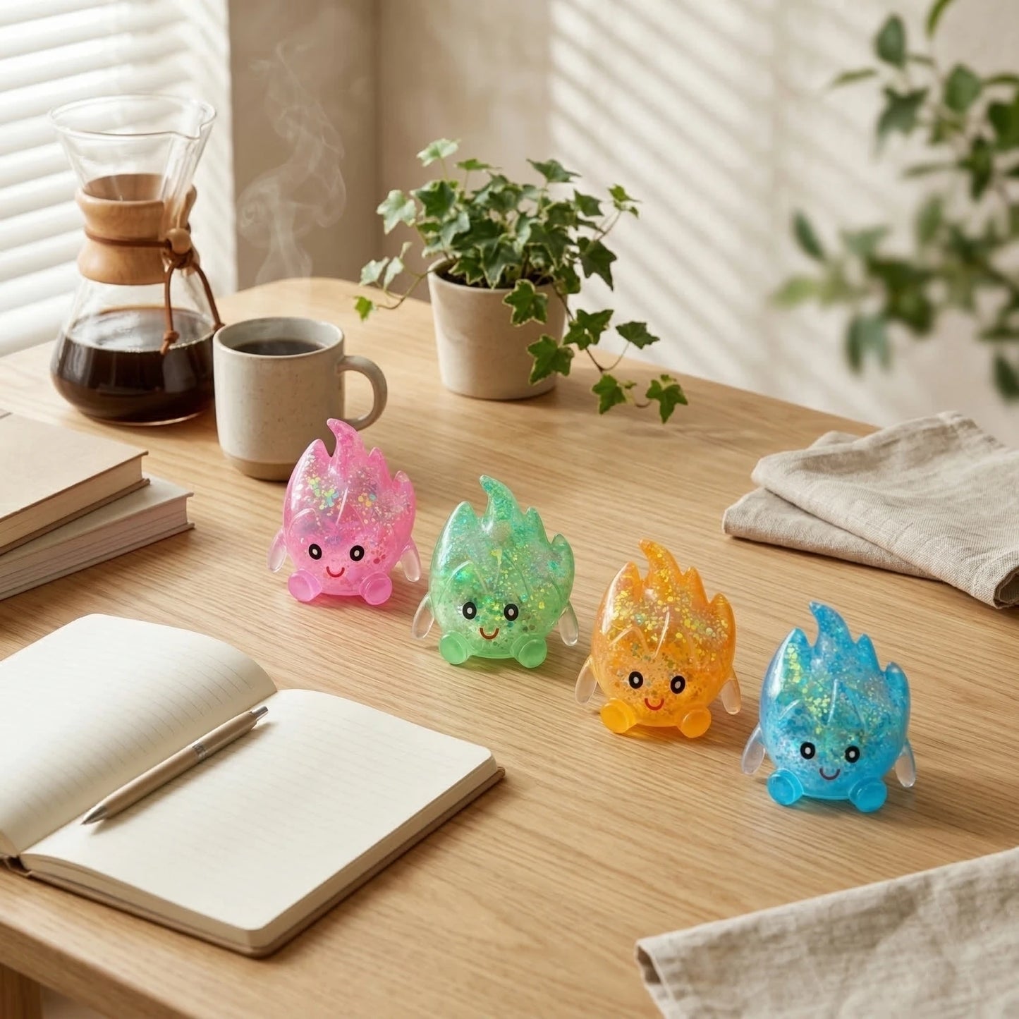Novelty Squishy Pitaya Stress Ball Squishies Toys Glitter Funny Stretch Squeeze Fidget Toys for Adults Fool's Day Prank Gift