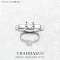 White Zirconia Ring,Europe Style Glam Fashion Jewerly For Women Gift In 925 Sterling Silver