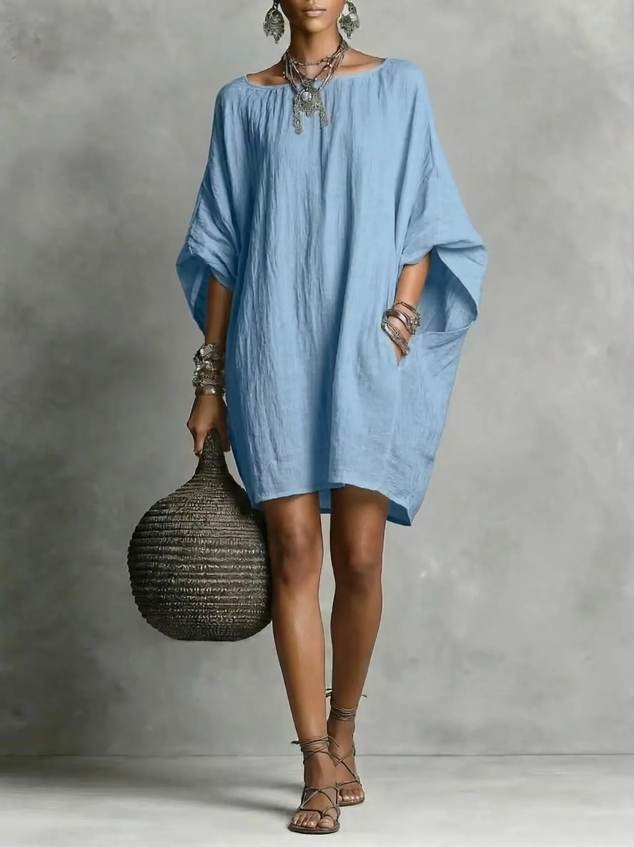 European and American cross-border women's clothing independent site 26 summer new women's solid color off-the-shoulder bat slee