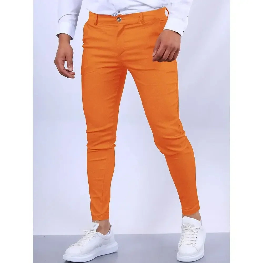 2026 Spring Autumn Fashion Men Clothing Men's Casual Pants Solid Slim Fit Mid-waist Trousers New Male Business Sport Baggy Pants