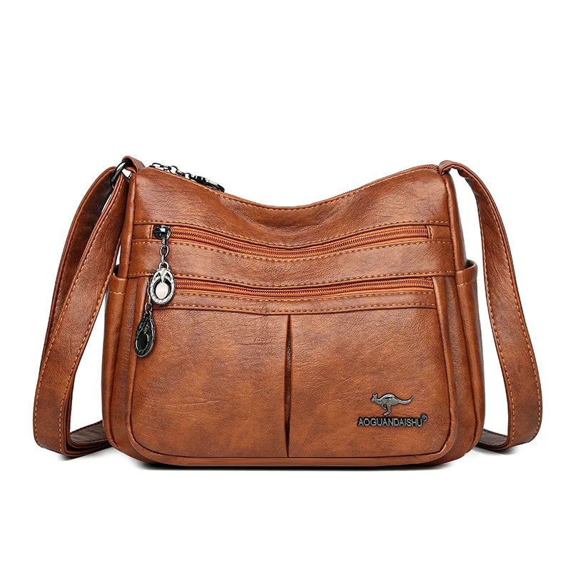 Luxury Purses and Handbags Women Bag High Quality Soft Leather Designer Multi-pocket Crossbody Shoulder Bag for Female 2022 Sac