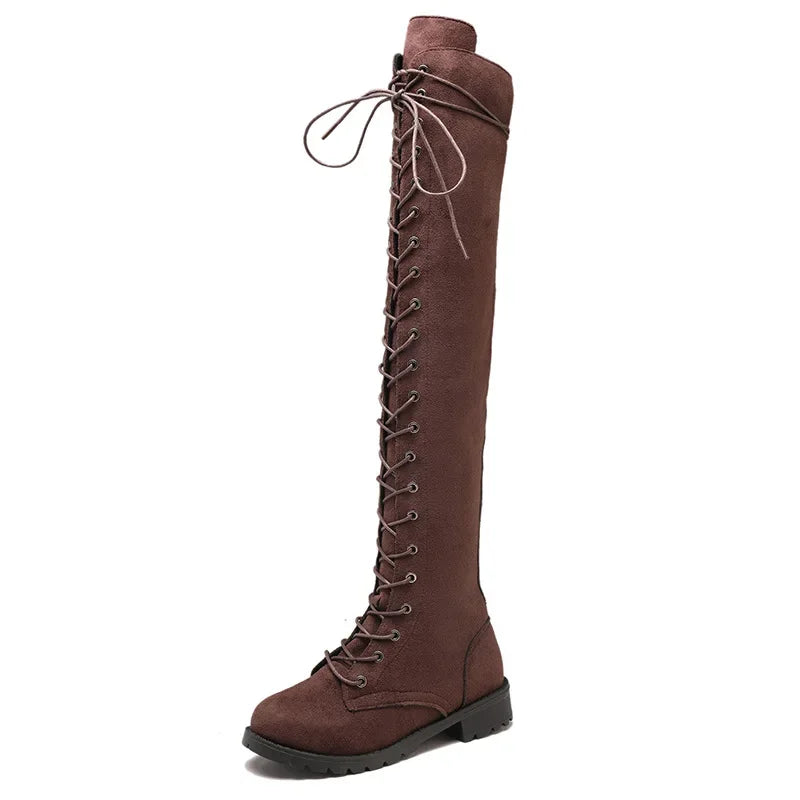 Women's Lace-Up Over-the-Knee Boots