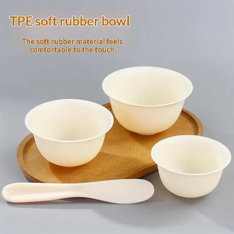 Silicone Mixing Bowl for Face Masks with Facial Applicator Spatula Perfect for DIY Beauty Supplies at Home