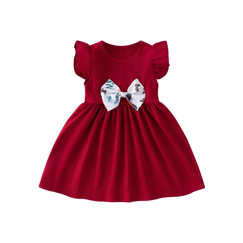 Toddler Girls Summer Outfits 3 Styles Butterfly Print Dress 2Pcs Ruffle Top Shorts Set Kids Casual Clothes