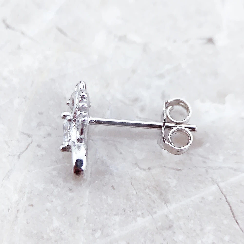 Ear Stud Seahorse Fine Jewerly For Women Trendy Romantic Gift In 925 Sterling Silver