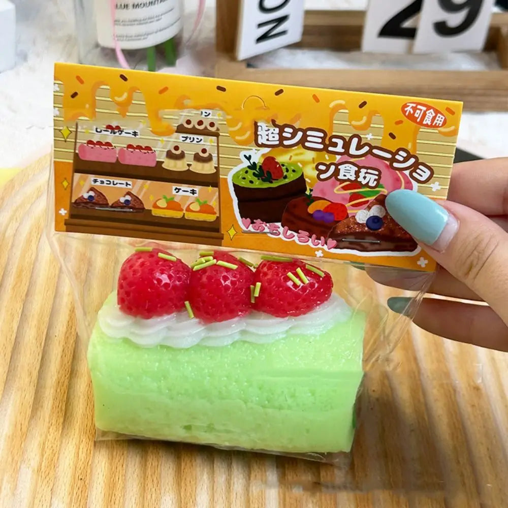 Squishy Cake Food Stress Relief Toys Soft Fidget Toy Kid Girl Super Shapeable Pinch Toy Cute Party Decor For Christmas Halloween
