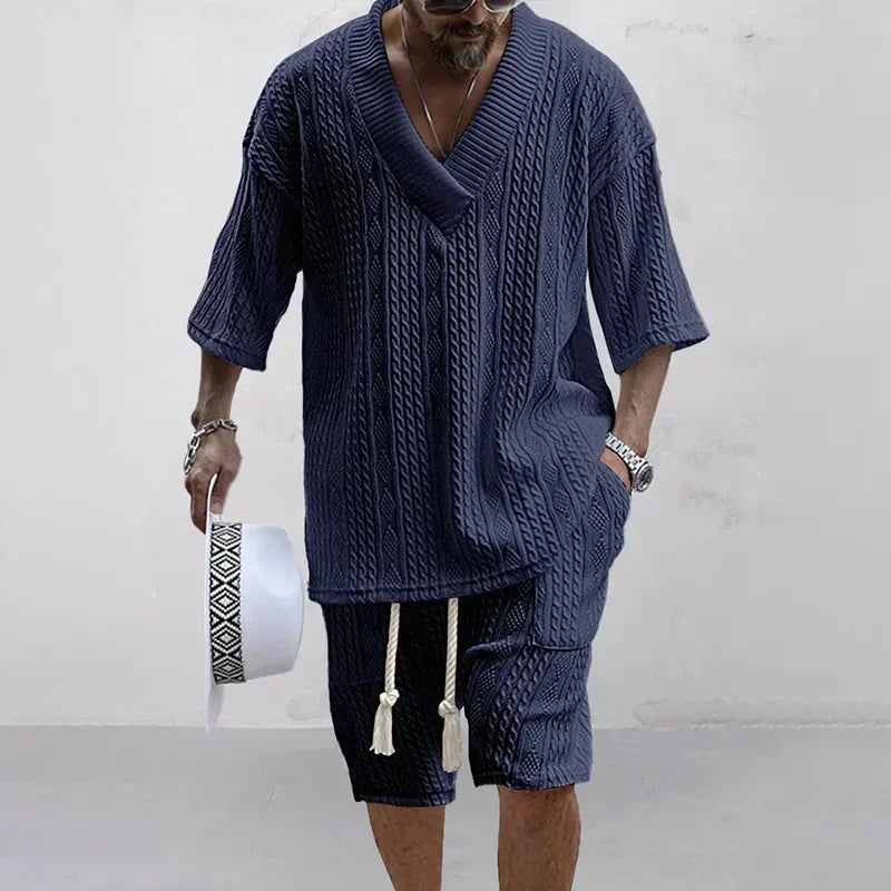 Men Casual Knitted Two Piece set