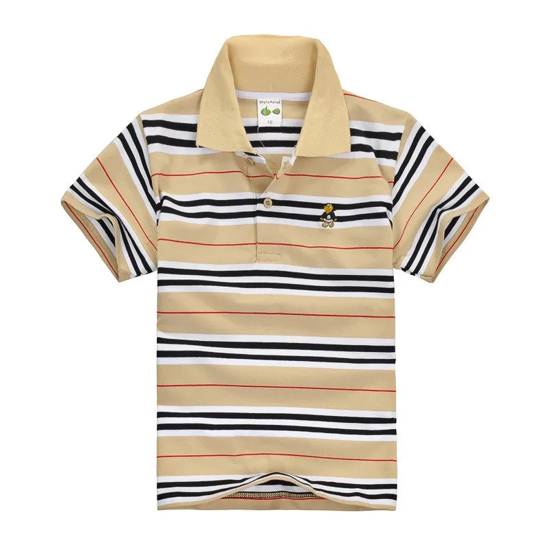 Summer Teenager POLO Shirts 3-14Yrs Children T-shirt For Girls Short-Sleeve Baby Tops Boys Tee Shirts Solid Color Kids Outerwear