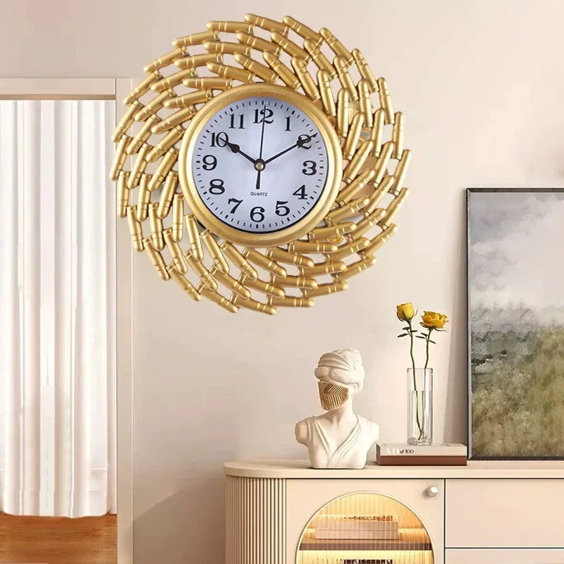 Wall clock European living room Personality creative Fashion clock Silent art bedroom living room Kitchen wall decoration