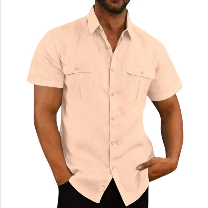 Men's Linen Short-Sleeved Shirts