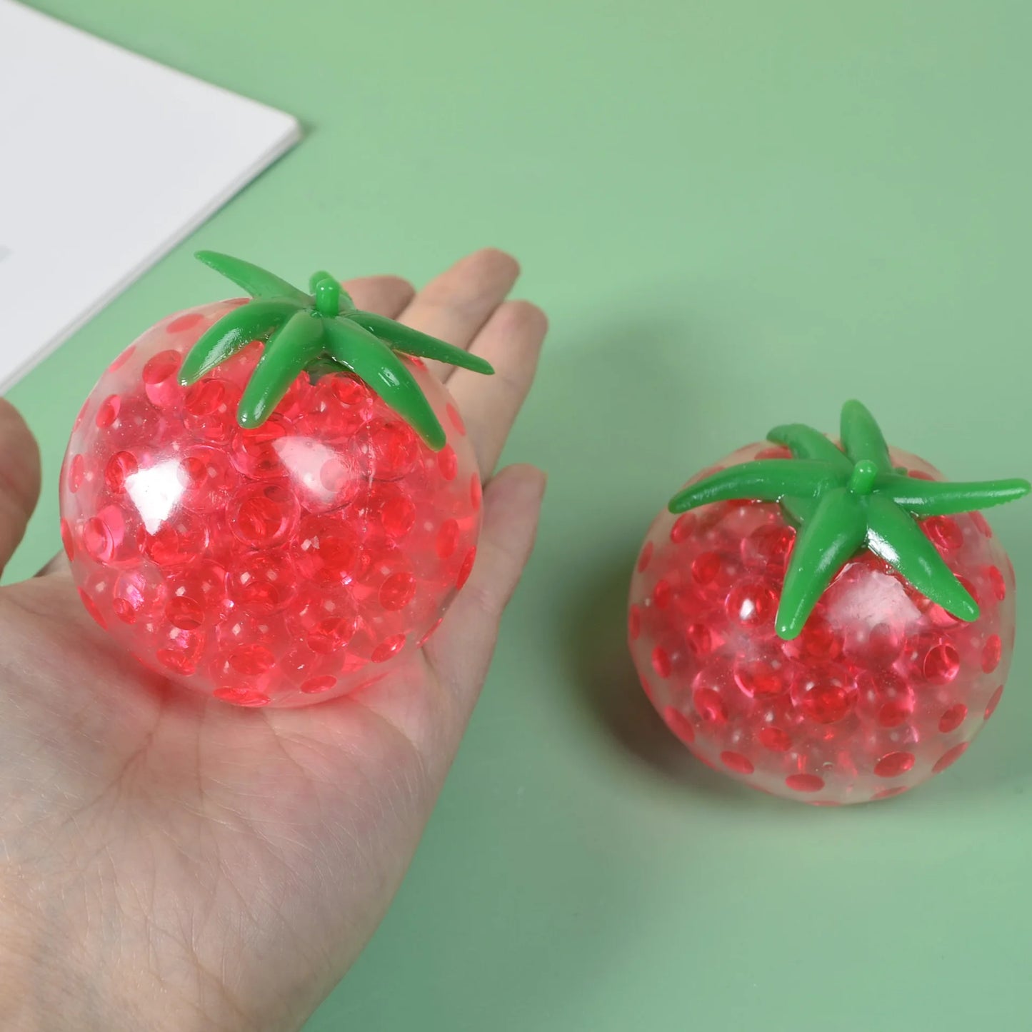 Squishy Fluid Tomato Stress Relief Squeeze Toys Slow Rising Simulation Fruit Sensory Fidget Toy Anxiety Relief Gift