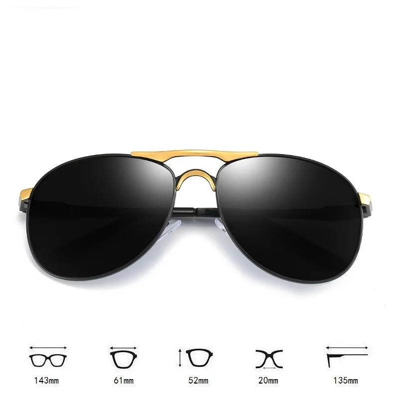 Classic Men And Women Polarized Sunglasses Fashion Metal Pilot Driving Fishing Sun Glasses Man Vintage Sunglass Eyeglasses