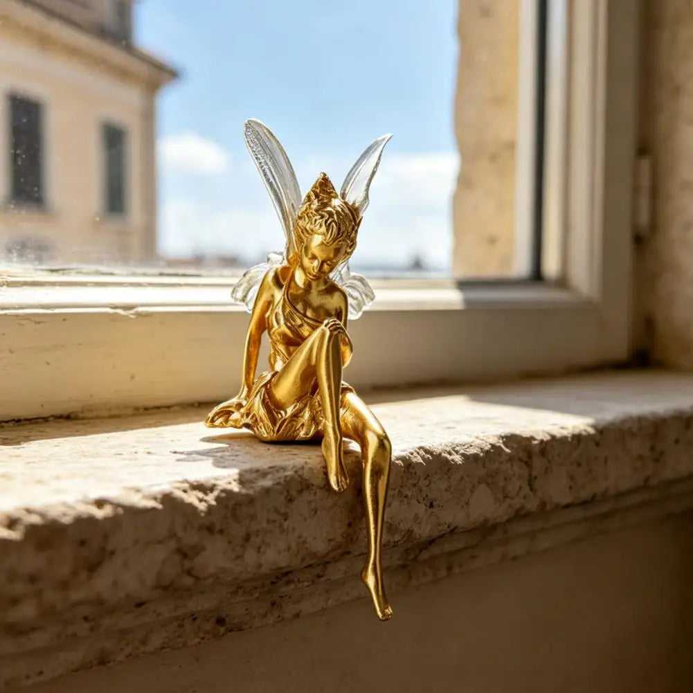 Room Decor Handcrafted Ornament Flower Fairy Decorative Ornament Small Sculpture for Home Room Bedroom Office Table Decoration