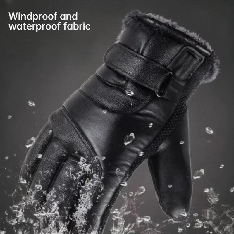 USB Rechargeable Heating Gloves Electric Thermal Winter Warm Gloves Power Bank Heating Hand Warmer Motorcycle Bike Riding