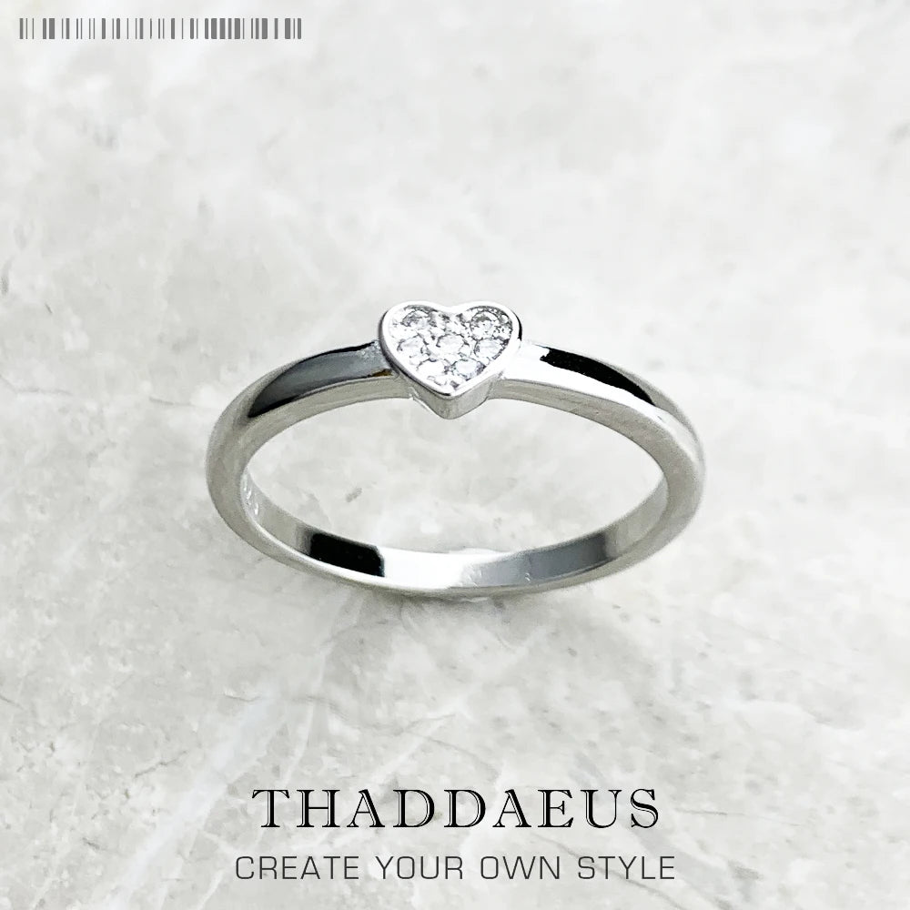 Ring Love Heart Europe Fine Jewerly For Women Summer Romantic Gift In 925 Sterling Silver