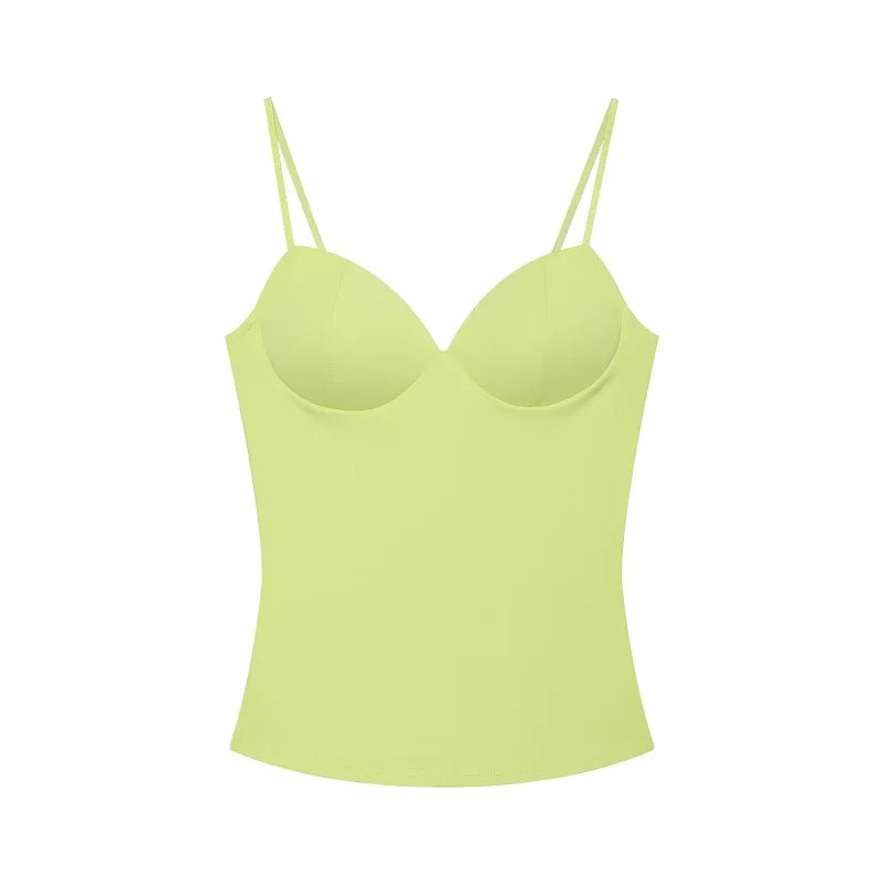 MUJER Sexy Corset Top Women Backless Bra Crop Top Woman Tanks & Camis Slip Tops for Women Sleeveless Bustier Tops Women Camisole