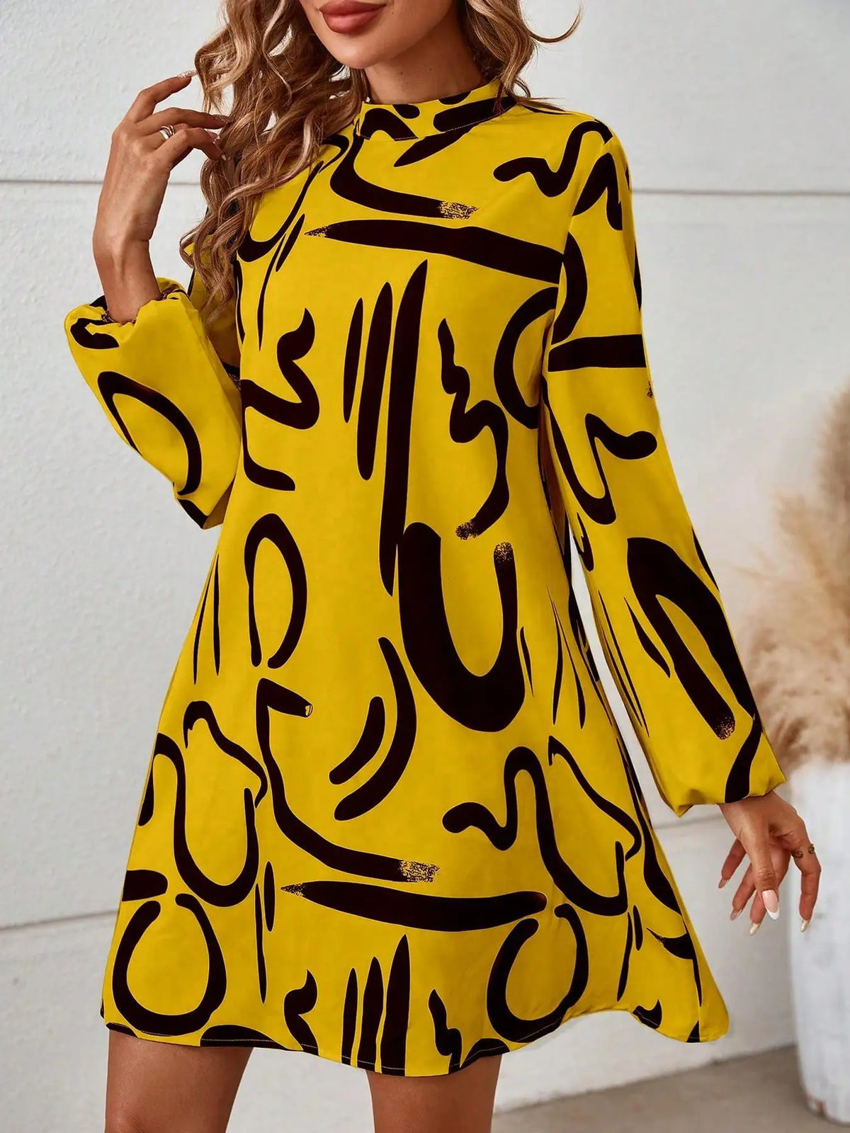 Women's Keyhole Neckline A-Line Dress.