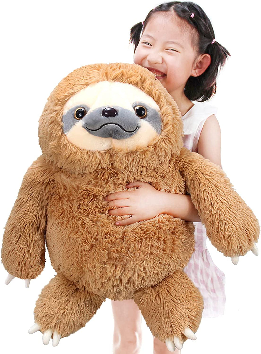 Winsterch Cute Sloth Stuffed Animal Toy,Small Plush Sloth Tedy Bear Stuffed Animal Toys for Kids Birthday Gift Baby Doll (Ivory,15.7 Inches)