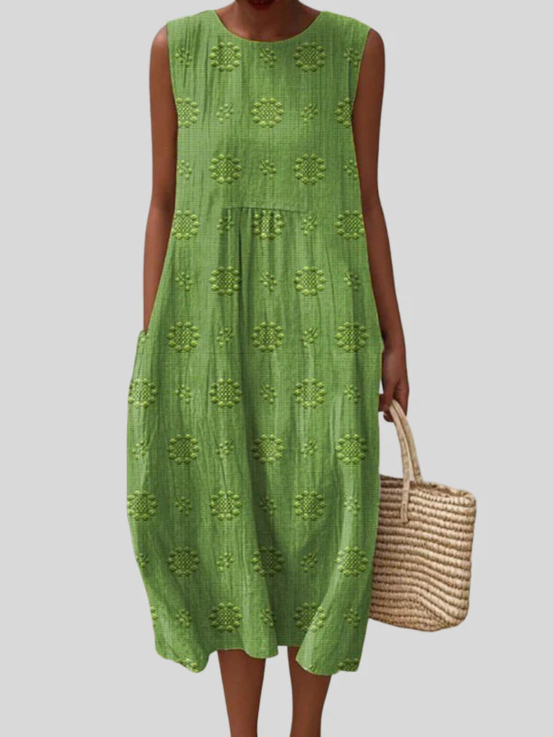 Rose™ Hímzett Midi-Ruha