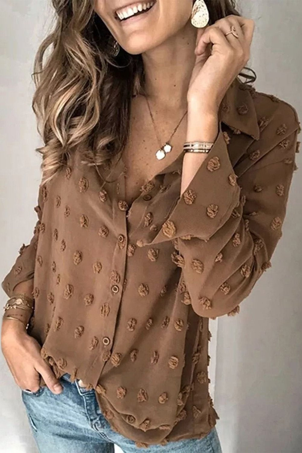 Long Sleeve Polka Dot Shirt