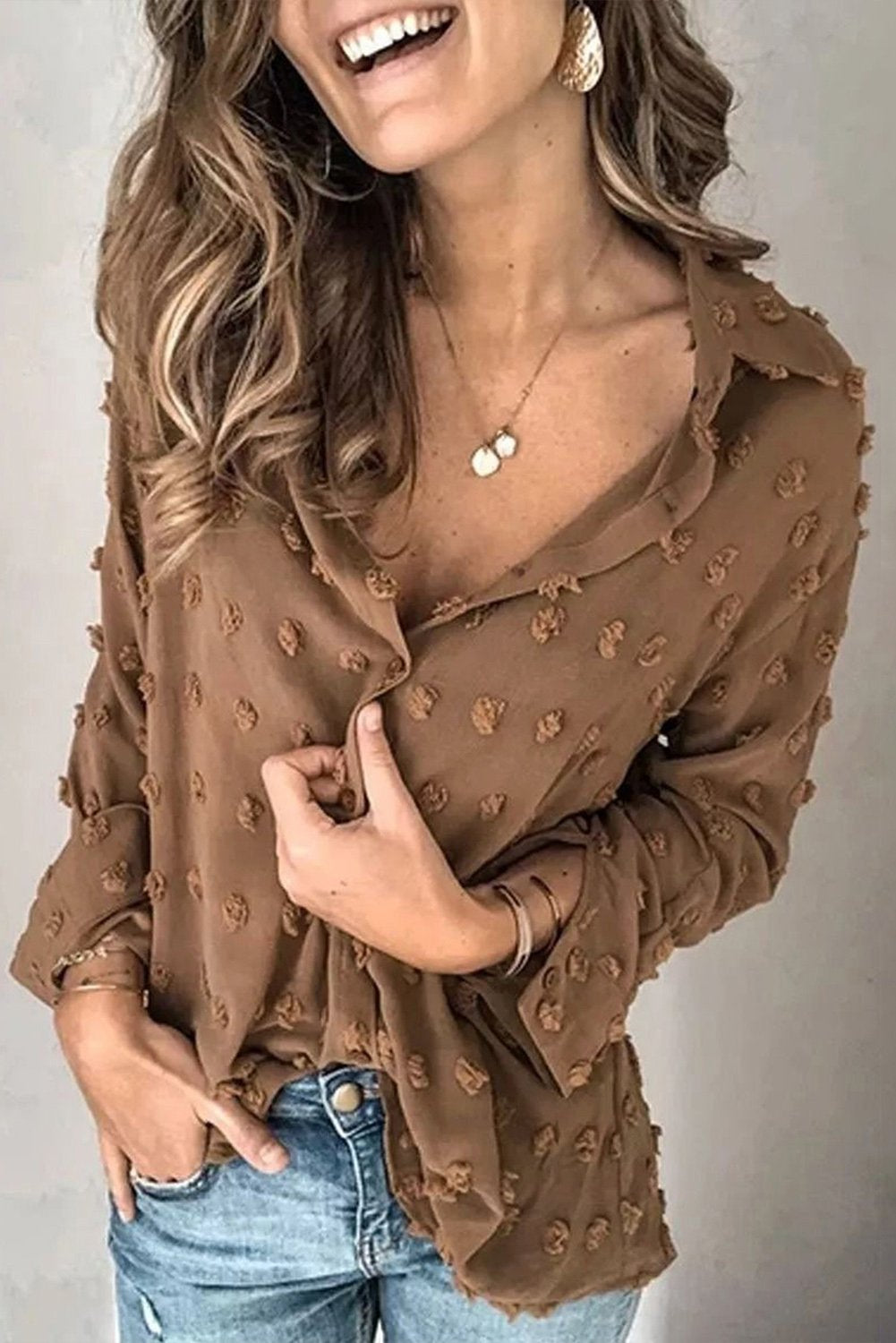 Long Sleeve Polka Dot Shirt