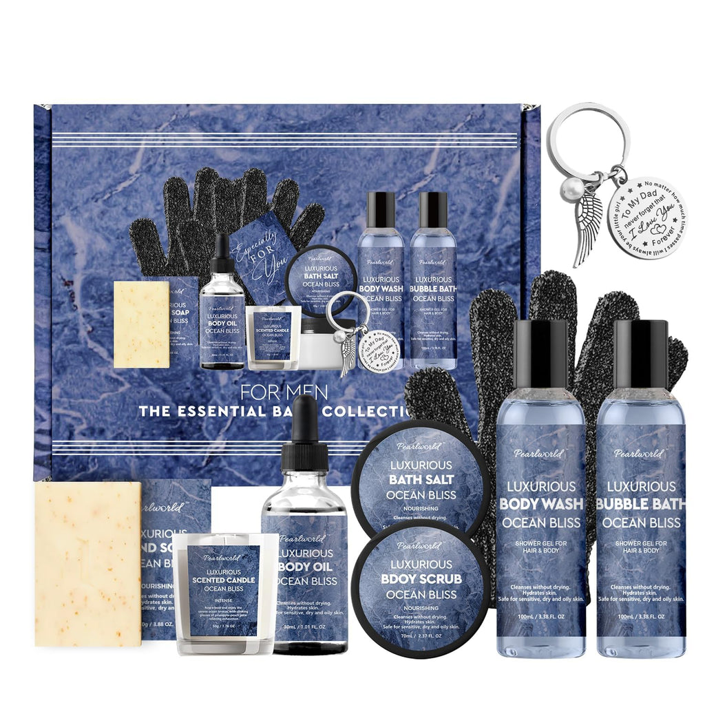 Lavender Spa Set for Women, Bath Set Self Care for Women, Nourishing 7 Piece Home Spa Set, Birthday Gift and a Gift for Mom