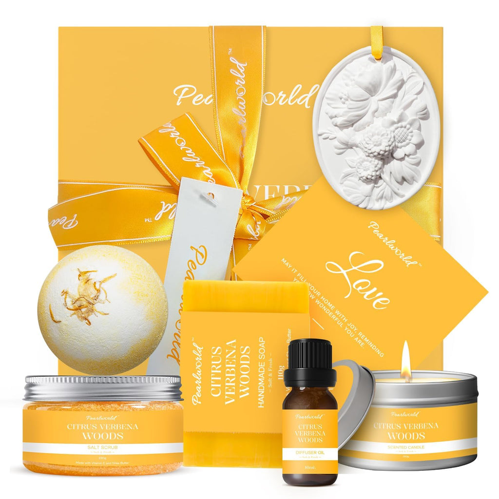 Lavender Spa Set for Women, Bath Set Self Care for Women, Nourishing 7 Piece Home Spa Set, Birthday Gift and a Gift for Mom