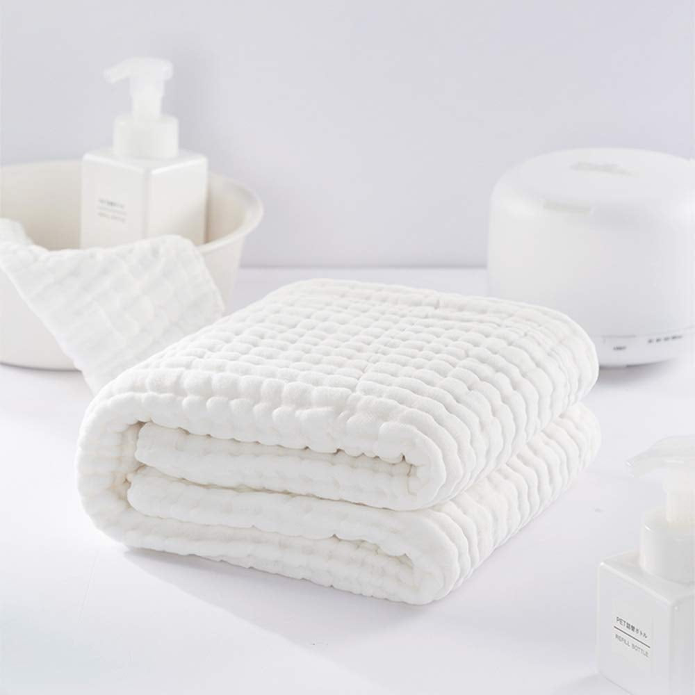Yoofoss Hooded Baby Towels for Newborn 100% Muslin Cotton Baby Bath Towel with Hood for Babies, Infant, Toddler and Kids, Large 32X32Inch, Soft and Absorbent Newborn Essential