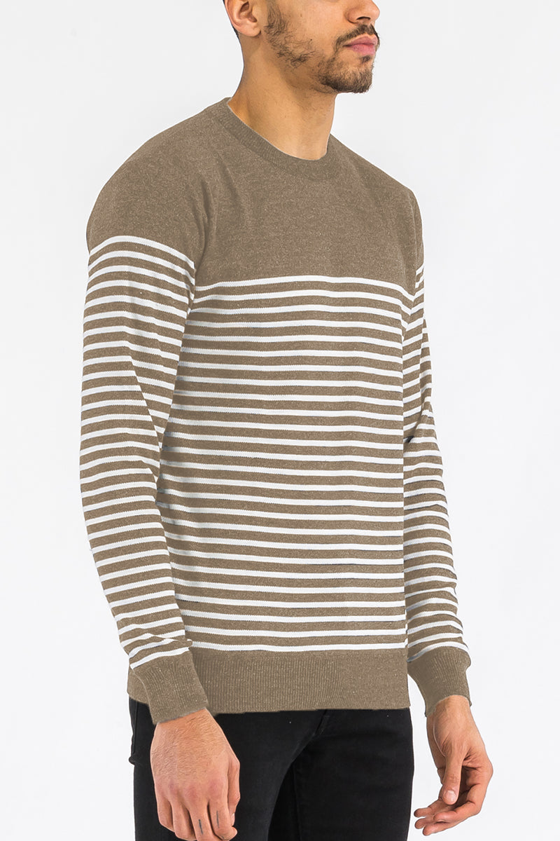 FULL KNIT STRIPED SWEATER