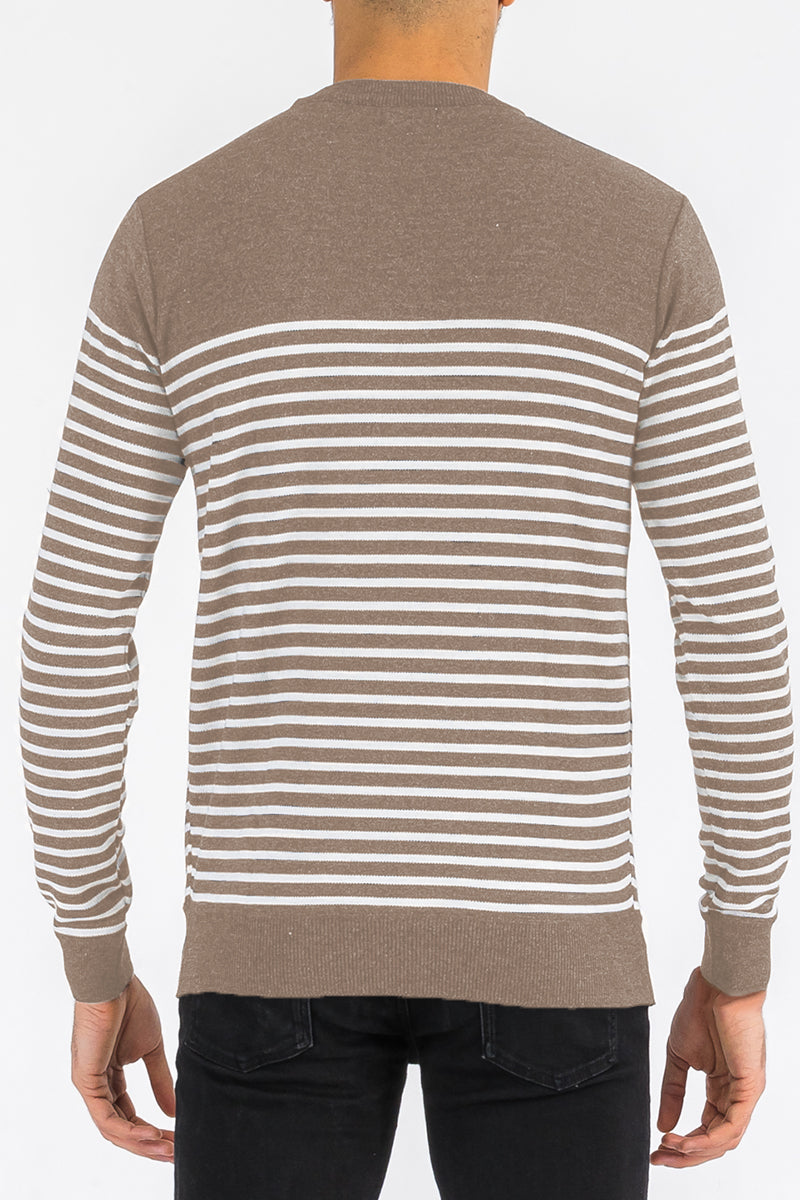 FULL KNIT STRIPED SWEATER