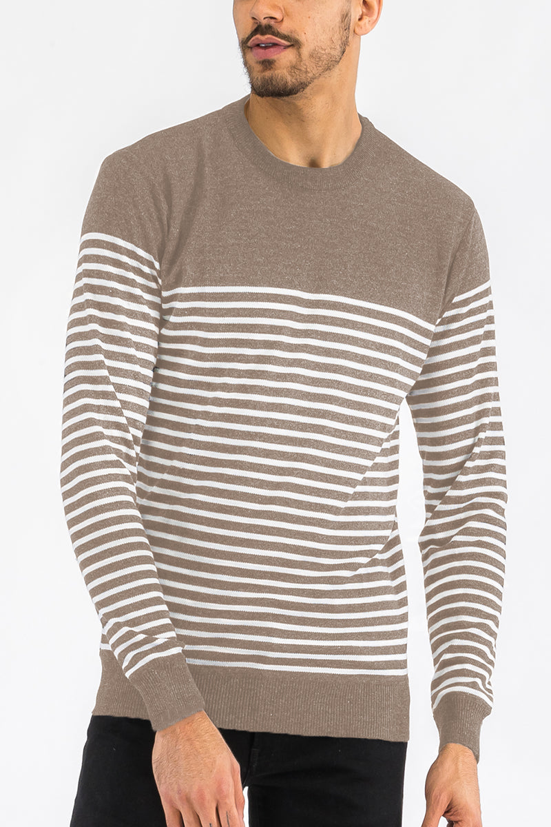FULL KNIT STRIPED SWEATER