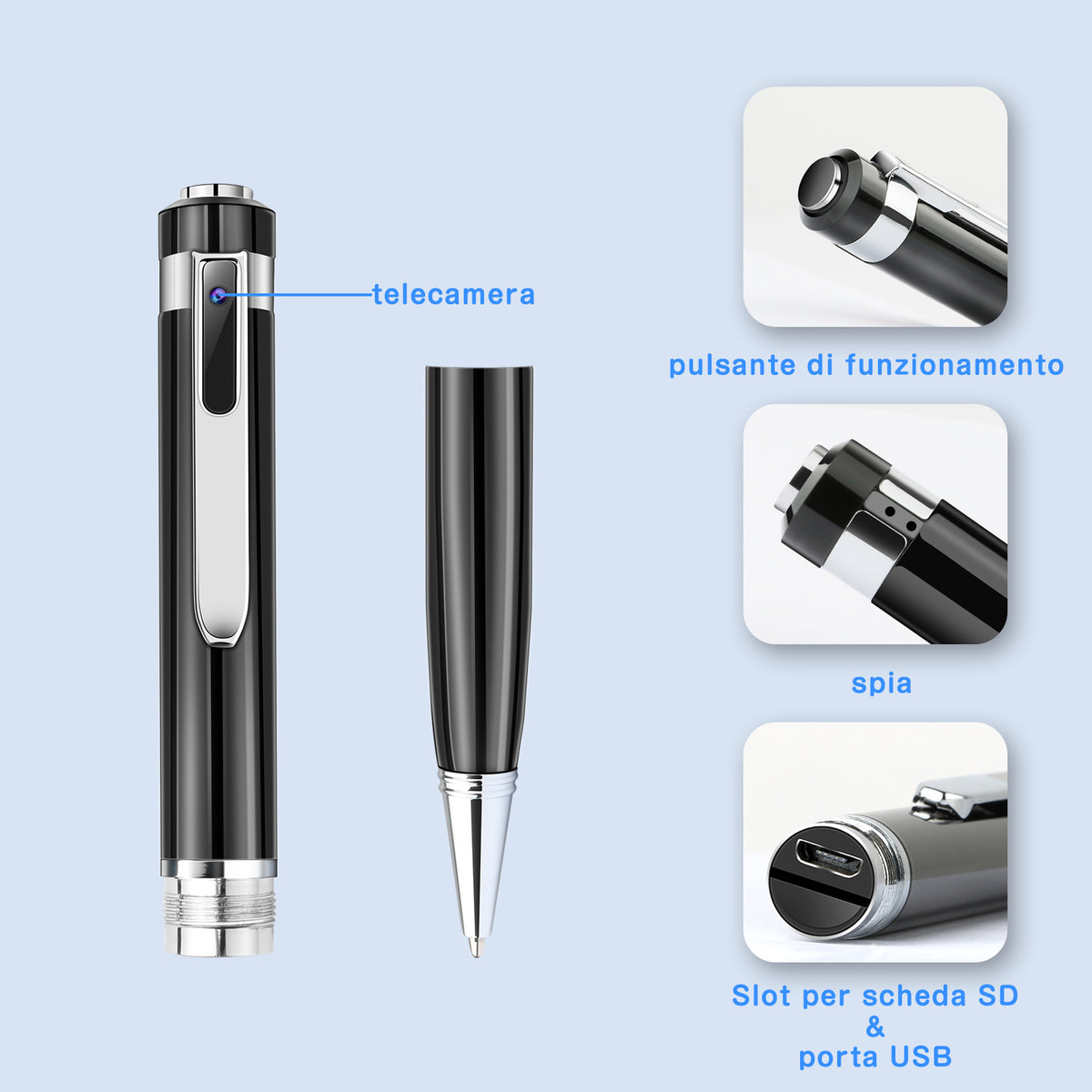 1080P HD Mini Hidden Camera Pen