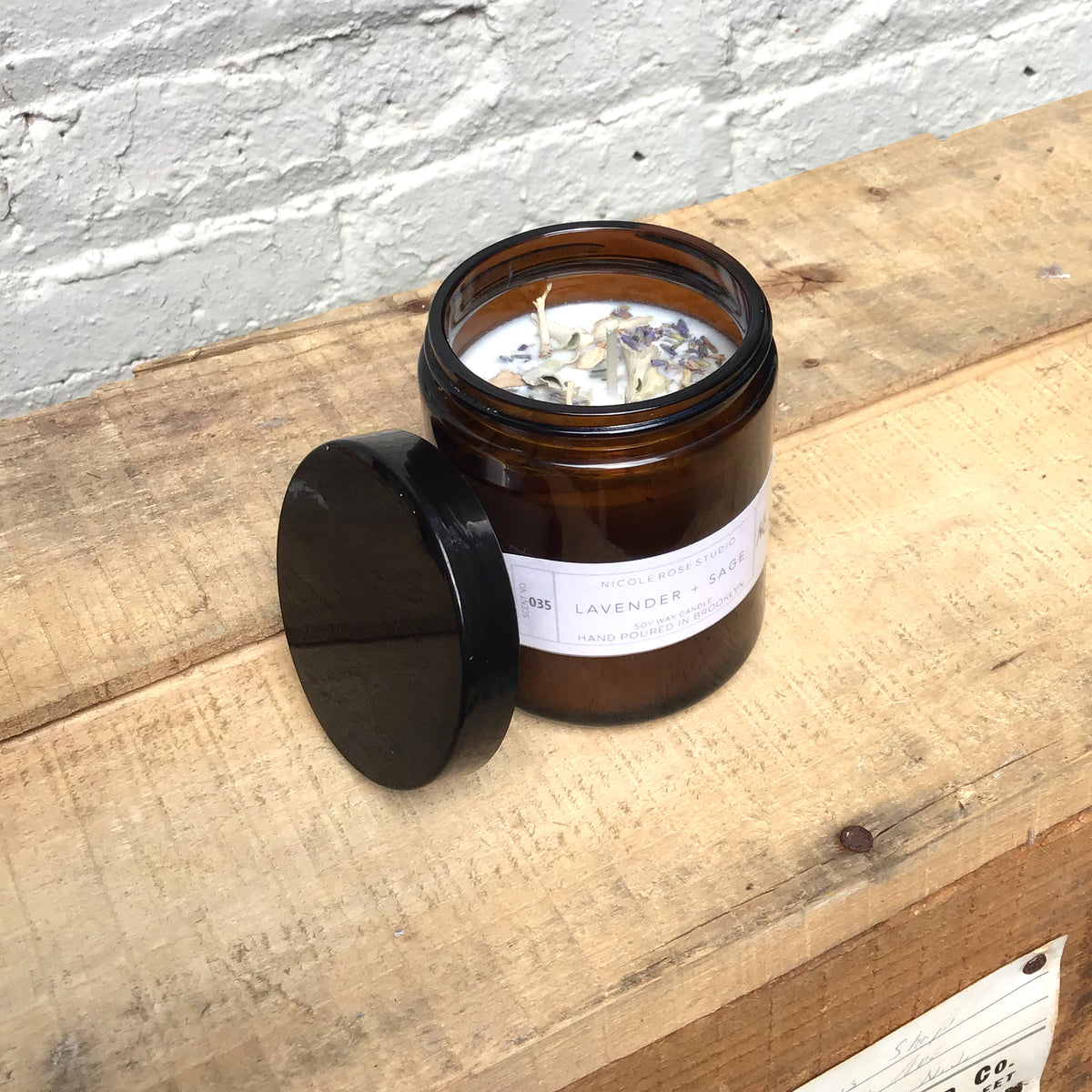 Lavender + White Sage Aromatherapy Soy Candle