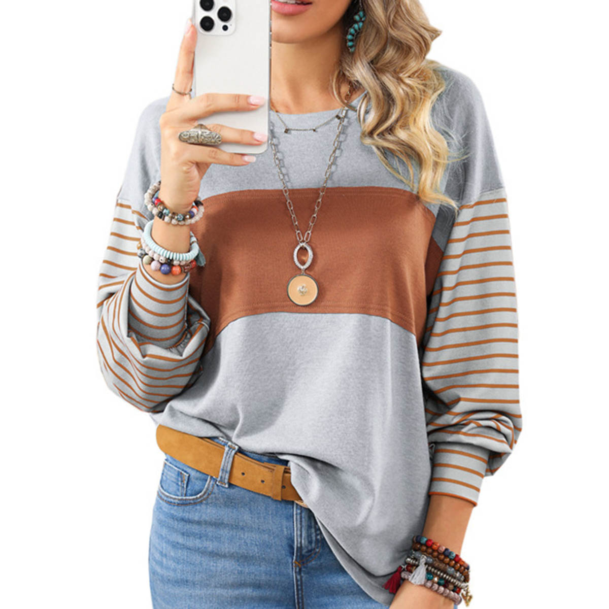 Women's Long Sleeve Pullover Tops