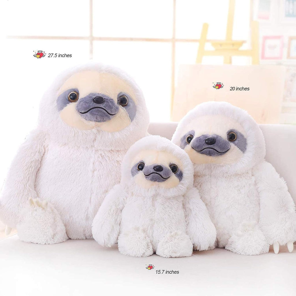 Winsterch Cute Sloth Stuffed Animal Toy,Small Plush Sloth Tedy Bear Stuffed Animal Toys for Kids Birthday Gift Baby Doll (Ivory,15.7 Inches)