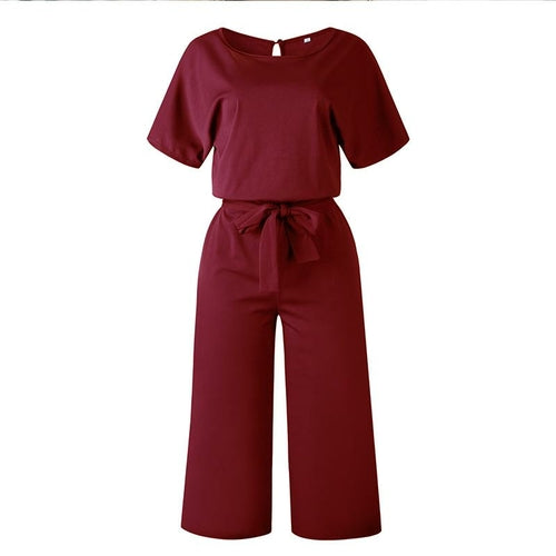Short Sleeve Women's Jumpsuit