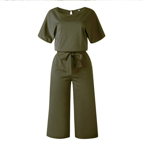 Short Sleeve Women's Jumpsuit