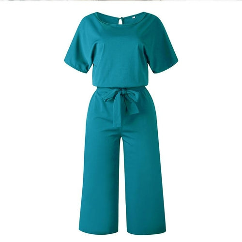 Short Sleeve Women's Jumpsuit